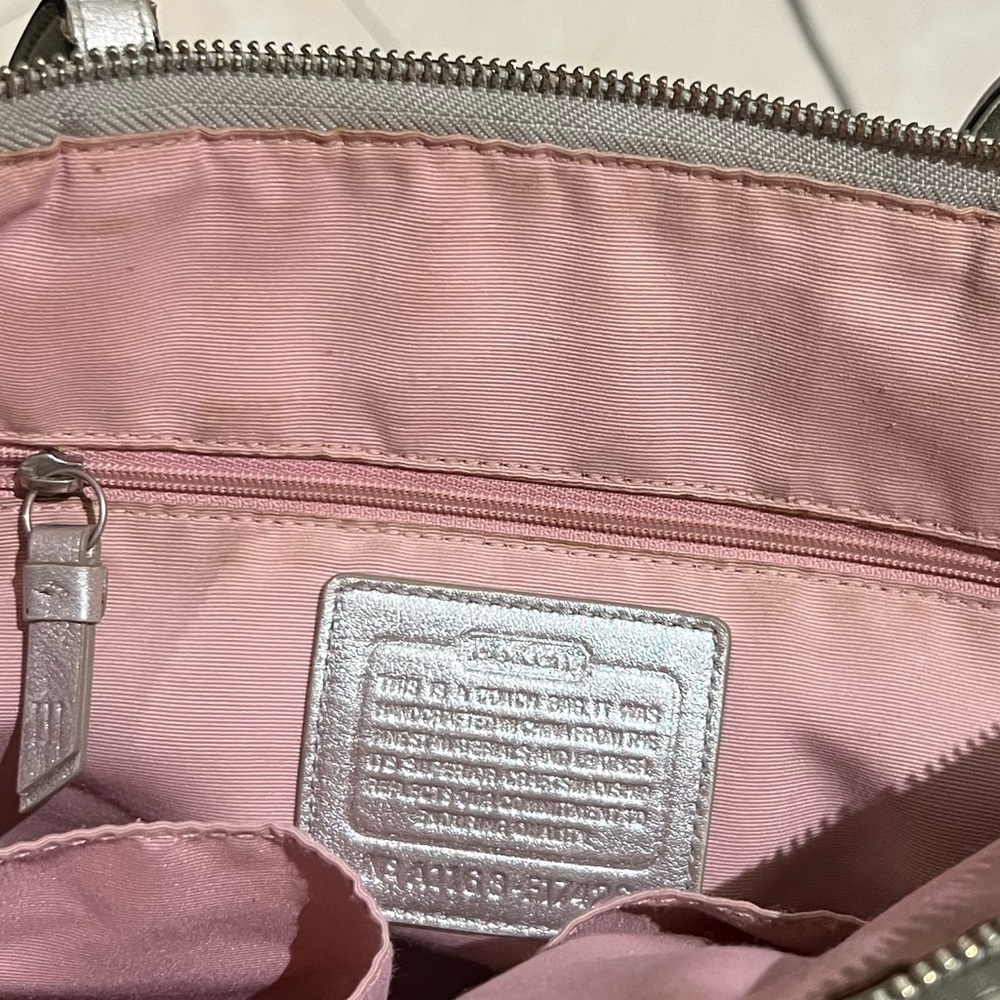 Coach Multicolor Patchwork Stripe Tote - Picture 11 of 14